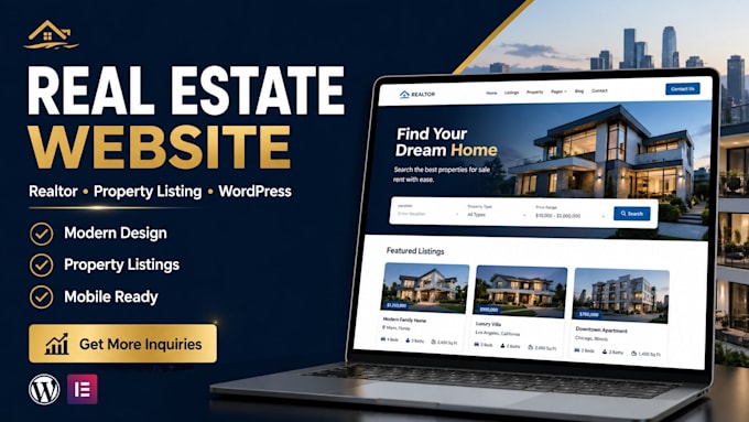 build real estate agent website realtor website property listing website