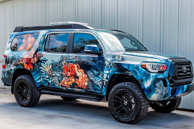 creative custom car wrap, van wrap, truck wrap, trailer wrap