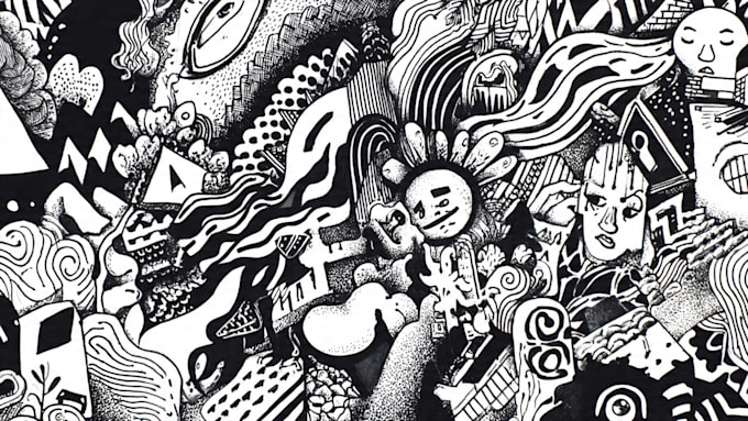 do hand drawn doodle art illustration