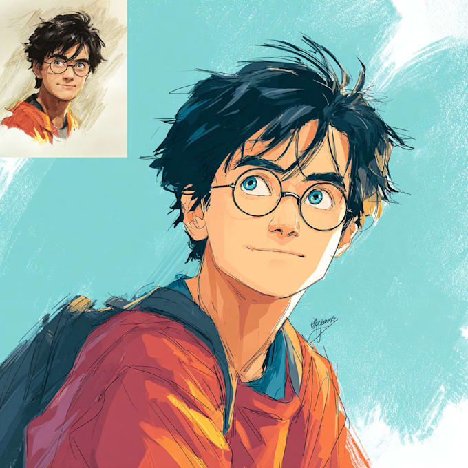 draw anime,fanart portrait illustration