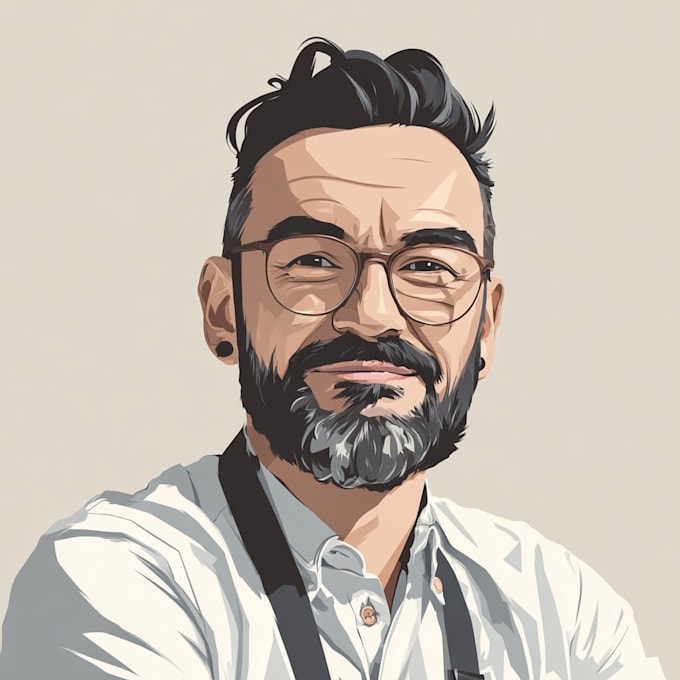 draw amazing vector cartoon portrait
