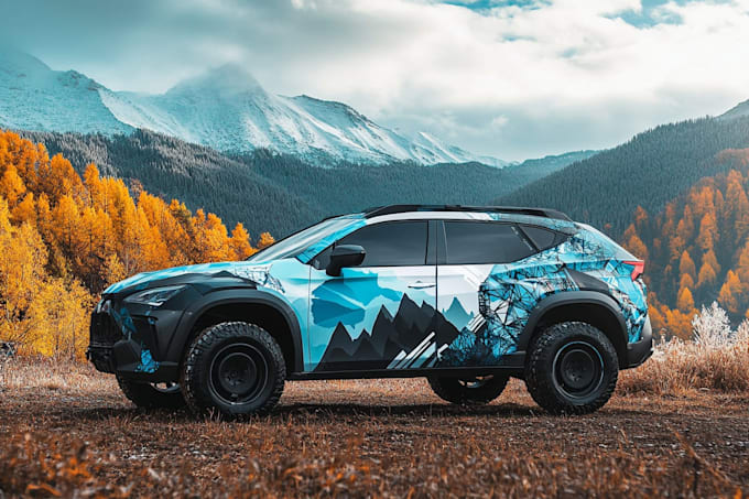 do tesla cybertruck wrap design, truck wrap, van