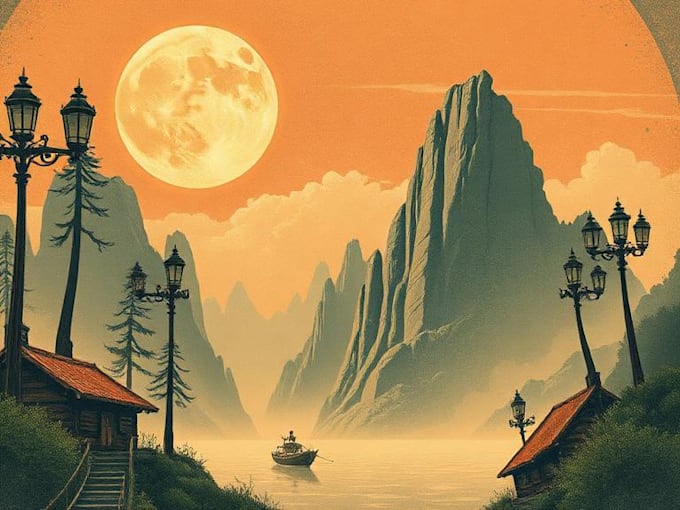 draw artwork with vintage illustration style
