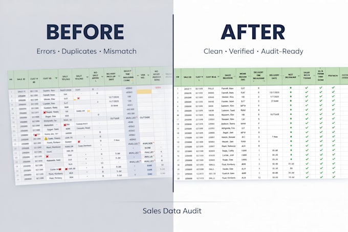 audit your sales data and fix CRM or pos errors