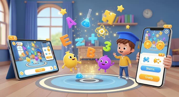 develop an ar educational mini game for kids to learn interactively