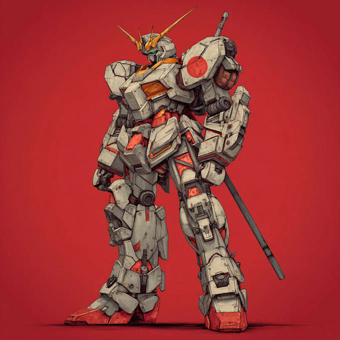 design custom futuristic mecha robot artwork