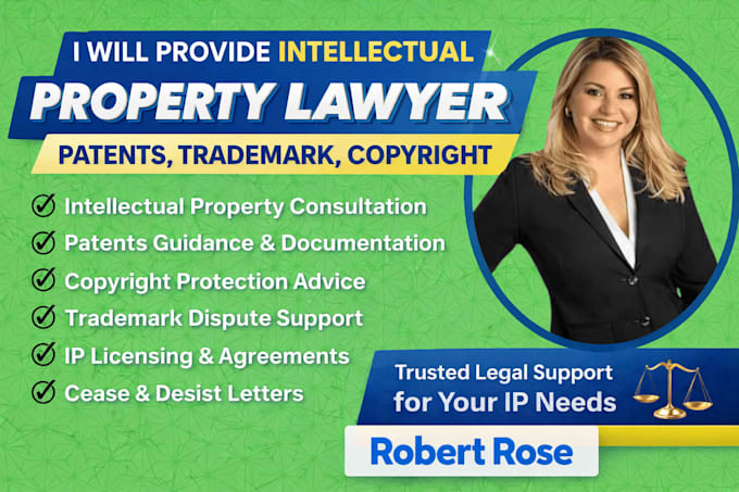 handle trademark disputes, copyright patents and IP agreements