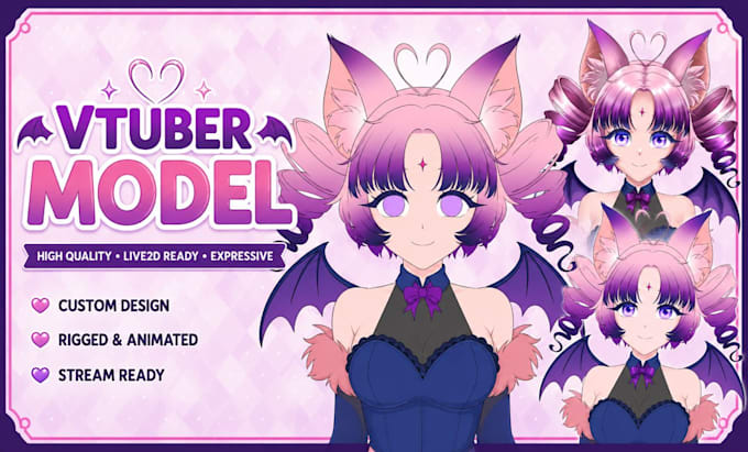 design live2d model anime vtuber model anime character