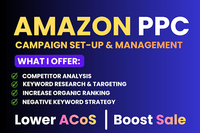 setup, manage and optimise amazon PPC campaigns amazon fba ppc ads campaign