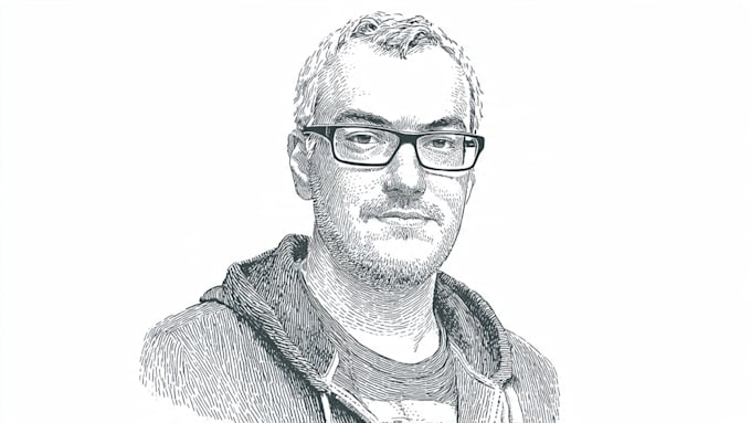 draw a wsj style hedcut portrait