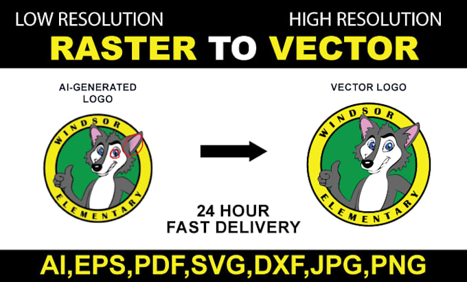 do ai logo to vector conversion, vector tracing, raster to vector specialist