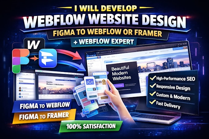 develop webflow website design figma to webflow or framer webflow expert
