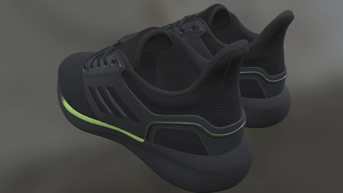do 3d shoe modeling, 3d footwear design, 3d shoe rendering, and animation