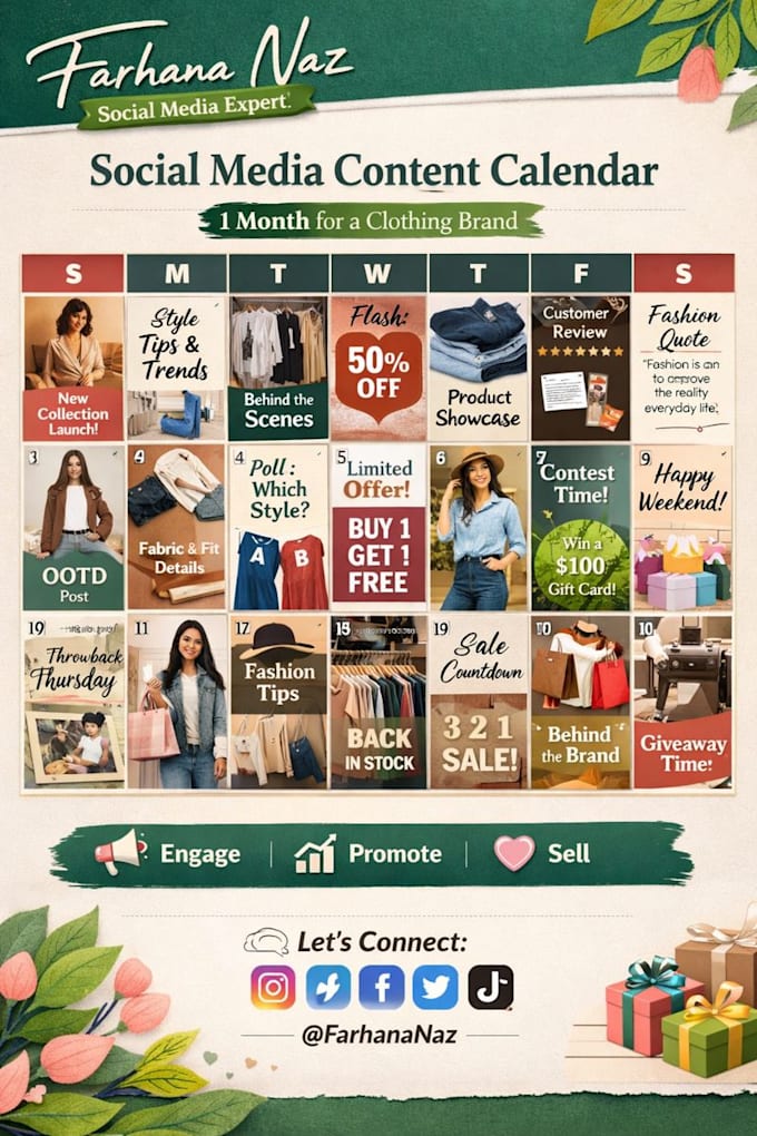 make custom social media content calendar for b2b business