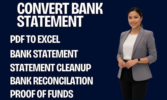 convert bank statement PDF to CSV for quickbooks and xero import