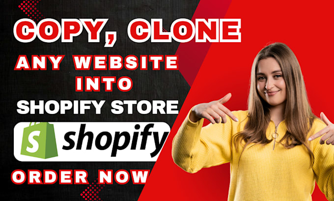 clone copy revamp redesign duplicate design any website into shopify store