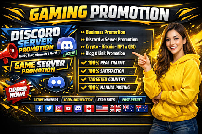 Discord Auto Promotion Promozione discord, pubblicità discord, fivem, minecraft, crescita del ...