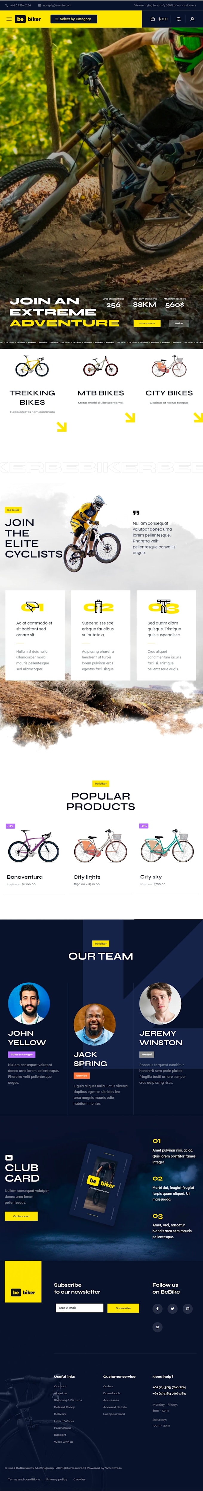 create motorcycle club website design
