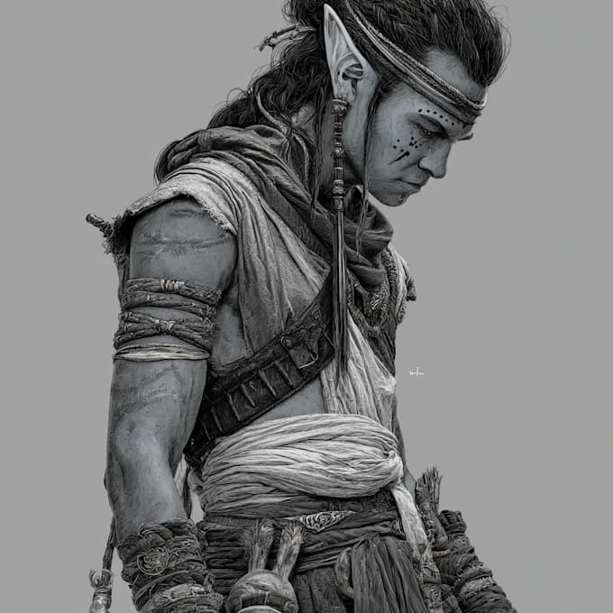 draw fantasy character illustration