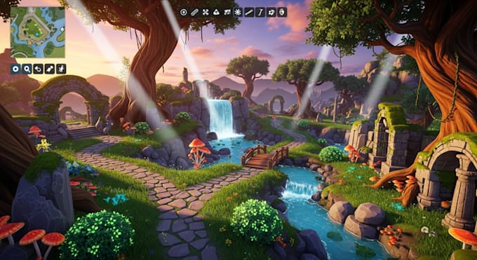 do game level design, 3d environment, unity environment, game worid design