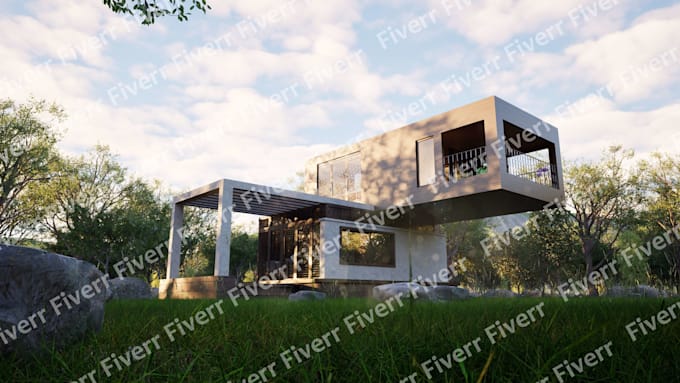 realistic exterior 3d modeling and rendering