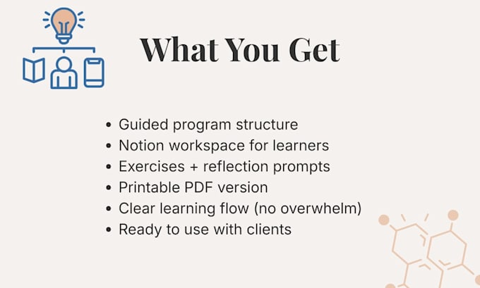 create a guided learning program in notion with exercises and PDF