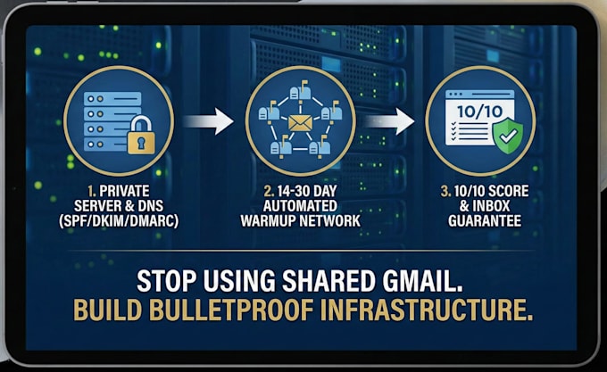 build cold email infrastructure, fix dns, warm up your domain