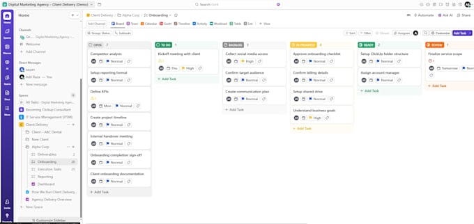 set up, optimize, and automate clickup certified clickup expert and admin