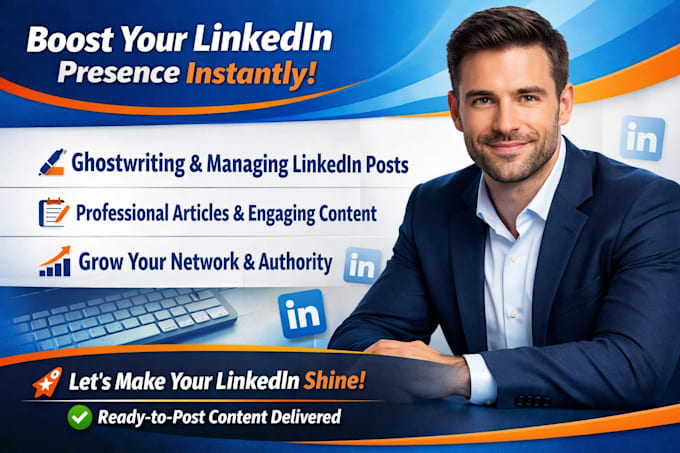 professionally ghostwrite and manage your linkedin posts and articles