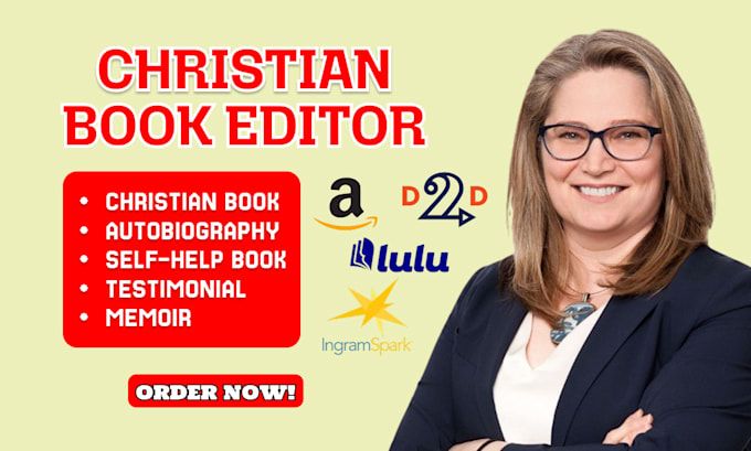 christian book copy editing, memoir formatting daily devotionals, journal design