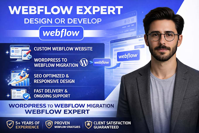design or develop webflow website wordpress to webflow migration webflow expert
