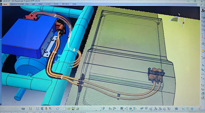 catia v5 wiring harness design with flatten drawing