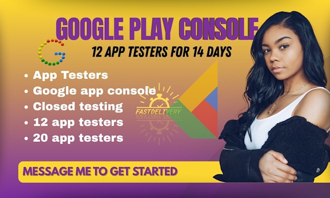 provide 20 google play app testers or 12 app tester console testing QA testing