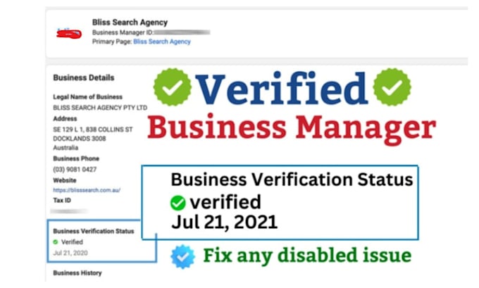 create fresh verified fb business manager and ads account