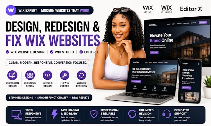 design wix website, wix studio, editor x, fix wix error, redesign wix website
