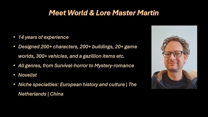 write game lore or worldbuilding for your game