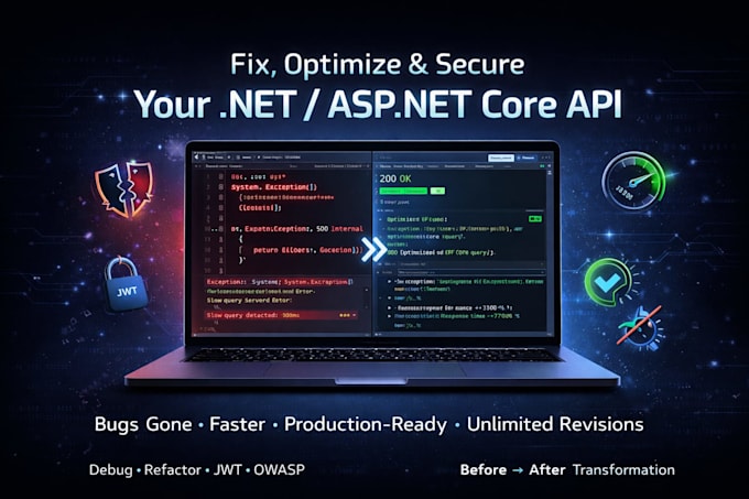 fix optimize and secure your asp net core web API