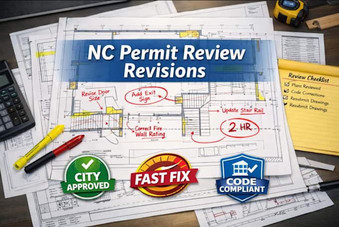 Sc Permit Design Revise drawings to pass north carolina city permit review by Arch_larry ...