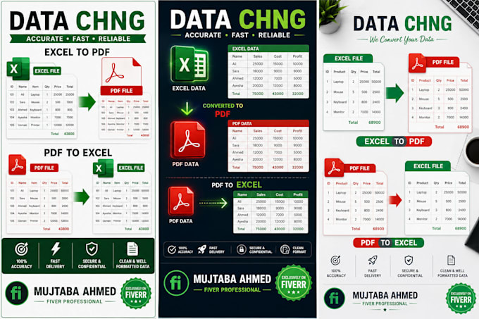 convert pdf to excel and excel to pdf with accuracy