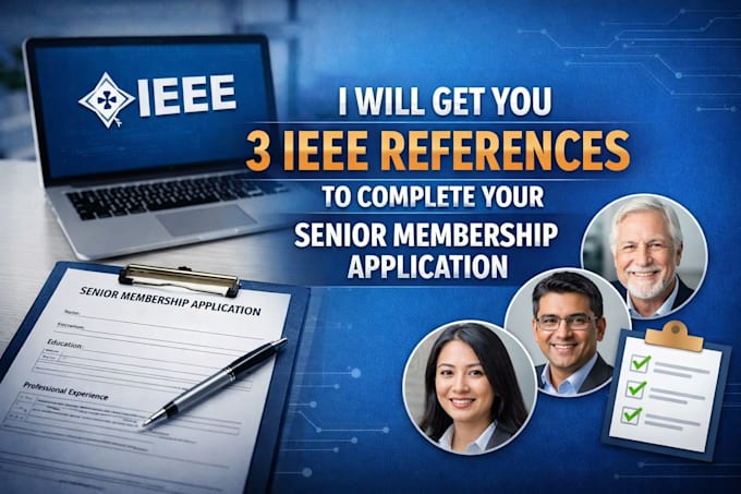 get you 3 ieee references to complete you senior membership application