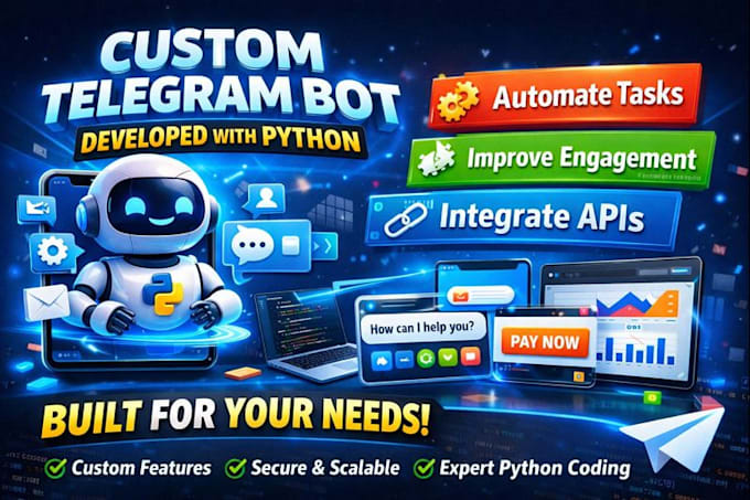 develop a custom telegram bot with python for your needs