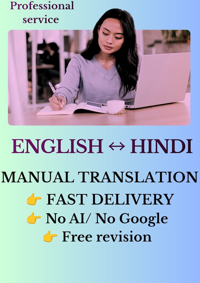 manually translate youtube scripts between english and hindi