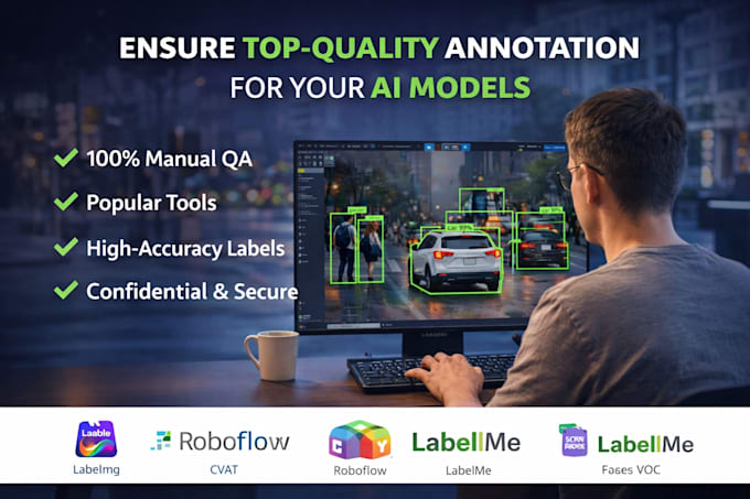 do precise image annotation and data labeling for yolo, coco, voc