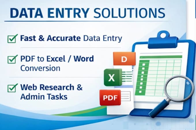 handle typing and data entry tasks
