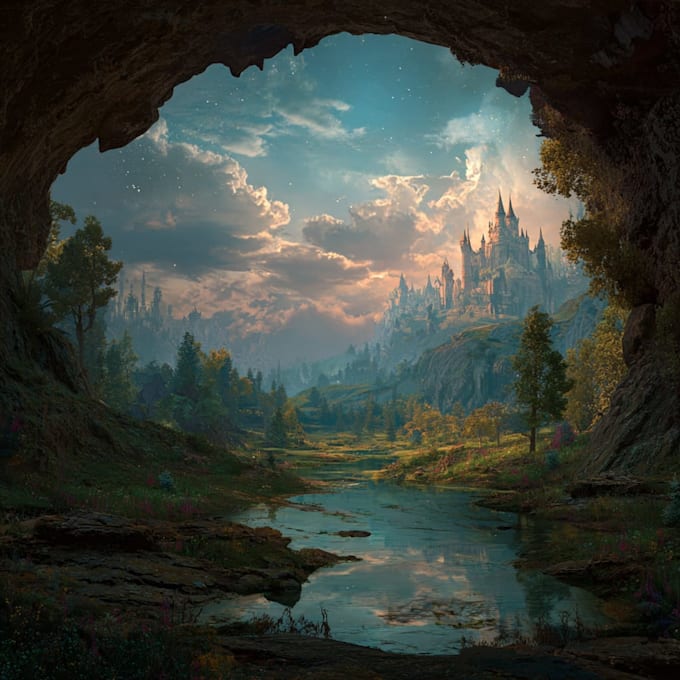Design stunning fantasy landscape by Sekroo | Fiverr