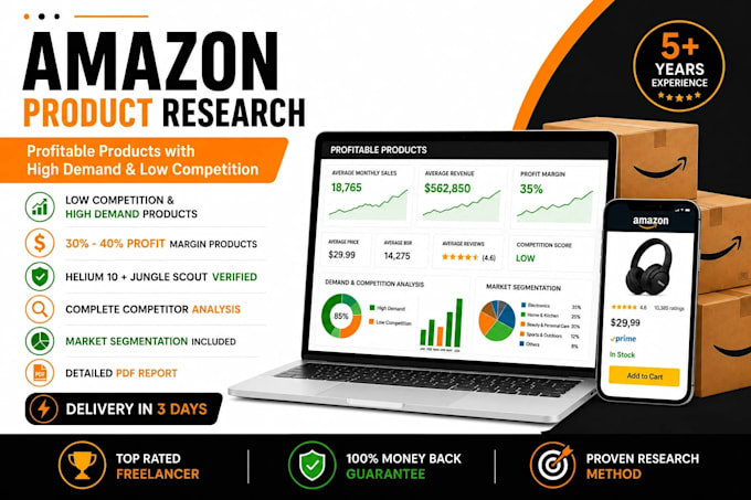 do amazon product research and winning product hunting for amazon fba pl product