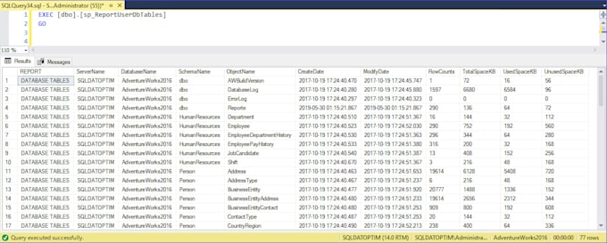 write your sql reports and database views