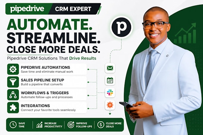 do pipedrive CRM automations, sales pipeline, workflows and integrations