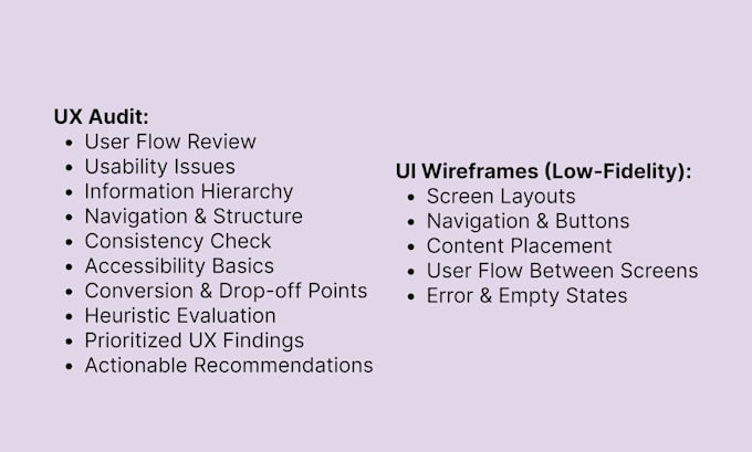 do UX audit and new wireframes to boost your business