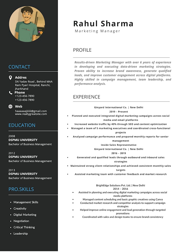 redesign and format your resume into a clean ats friendly layout